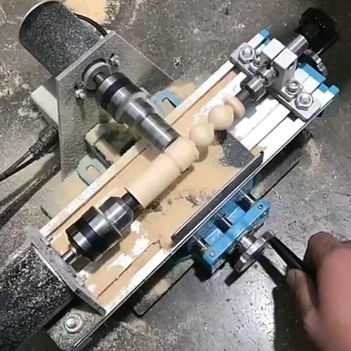 Micro tornio metallico 7000RPM, fresatrice ad alta precisione da 400 W, controllo a sette velocità, doppi cuscinetti, lunghezza di lavoro 13 cm per la lavorazione di parti di precisione