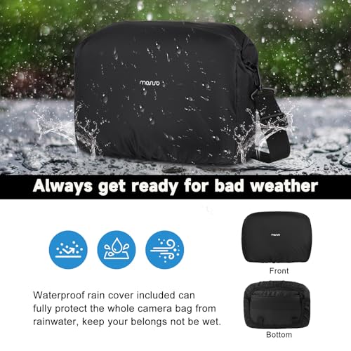 Bolsa cruzada para cámara DSLR impermeable negra miniatura 3