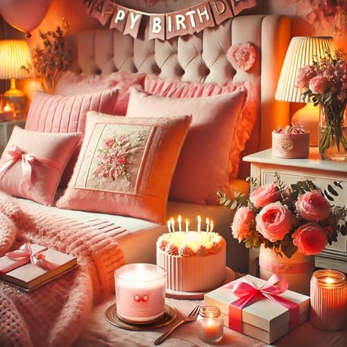 Image of CHILLFLAME Birthday Candles, Scented Candles Gift Set for Stress Relief, 6 Votive Candles for Women and Men, Birthday Candle Gifts for Women (6 Colors, 14 oz)