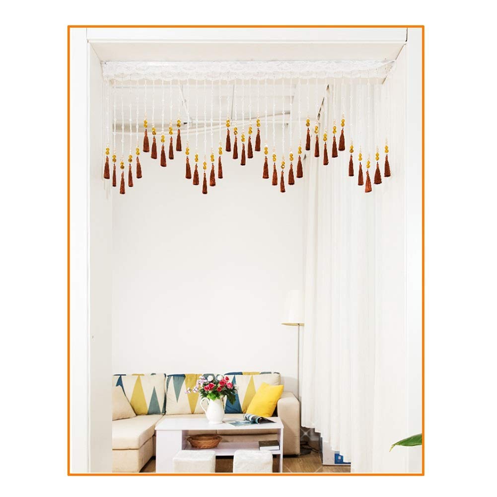 Rideaux de perles en cristal marron pour séparateur de pièce sur mesure