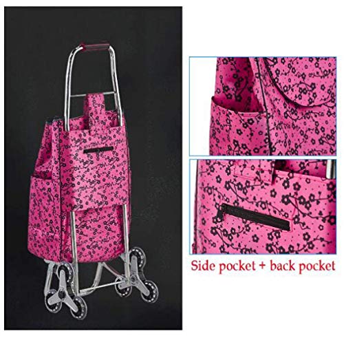 Faltbarer Einkaufswagen mit großer Kapazität, Einkaufstrolley auf Rädern, faltbar, mit abnehmbarer wasserdichter Tasche… – Bild 4