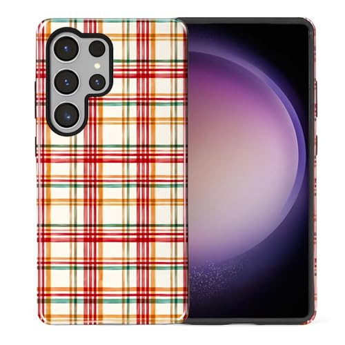 Coque Samsung S25 Ultra quadrillé rouge, le cadeau mode idéal pour l'anniversaire d'une fille