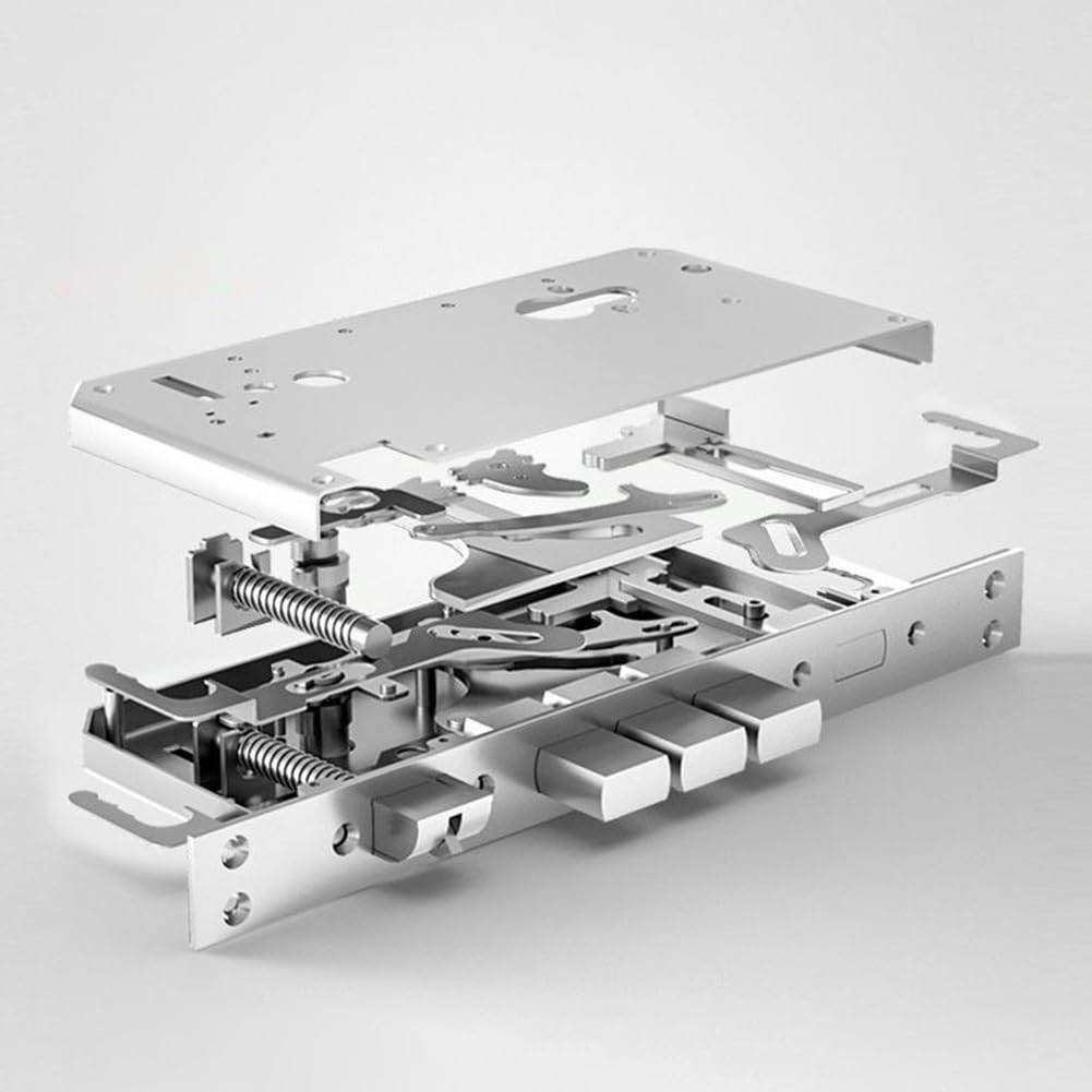 Cerradura de puerta inteligente para sistema TTlock, contraseña electrónica y tarjeta IC para acceso, control remoto de aplicación, cerrojo antirrobo para el hogar del hotel, gris (modelo electrónico)
