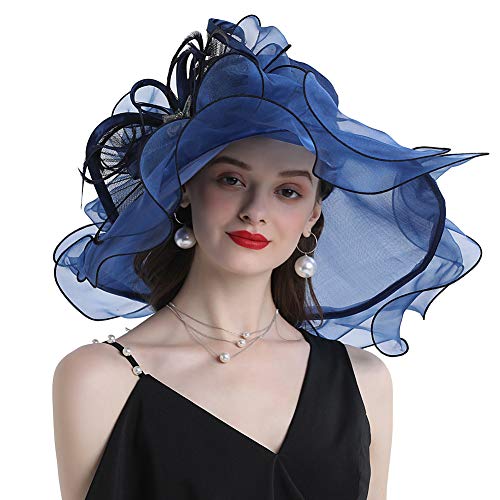 Sombrero de Mujer con Alas Amplias y Adorno Mariposa miniatura 3