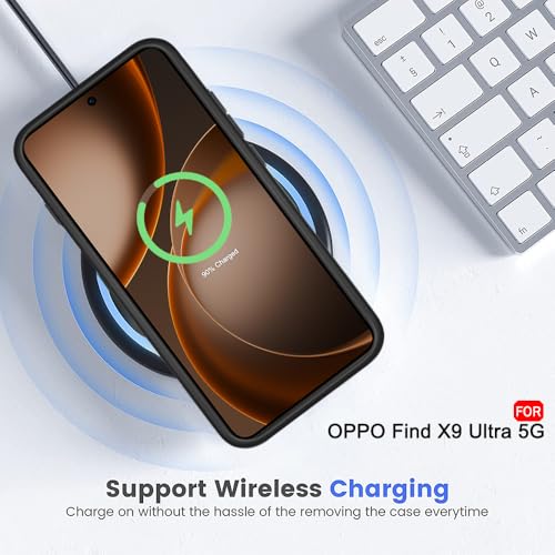 Image of TheGiftKart Hybrid Shockproof Back Cover Case for Oppo Find X9 Ultra 5G Compatible with MagSafe | Camera Protection Module | Hard Back Cover Case (PC & TPU, Translucent Smoke Matte Back, Black Sides)