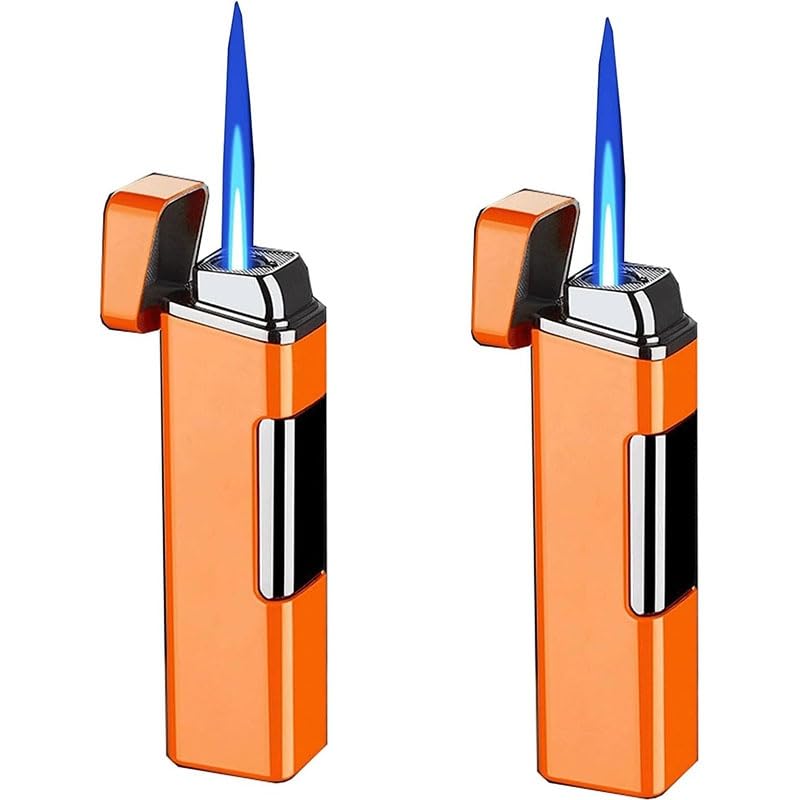 Encendedor antorcha a prueba de viento pack x2 naranja