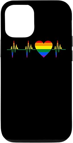 Funda gráfica para iPhone 1212 Pro Pride Heartbeat Fun LGBTQ Gay Lesbian Proud Support Funda gráfica para iPhone 1212 Pro Pride Heartbeat Fun LGBTQ Gay Lesbian Proud Support