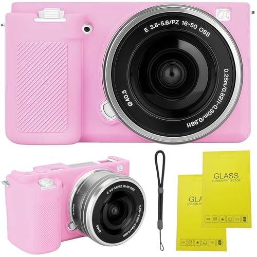 Funda de silicona para cámara Sony ZV-E10 rosa miniatura 1