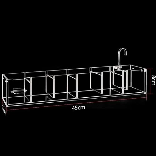 Miniatura 2 de Caja de filtro de tanque de peces de acrílico de 6 rejillas, caja de filtro de agua para acuario externo, caja de filtro de acrílico transparente