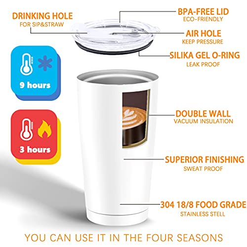 image for XccMe Stainless Steel Tumbler Double Wall Vacuum with Lid,20oz 6Pack T