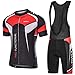 Lixada Abbigliamento Ciclismo da Uomo, Ciclismo Abbigliamento Set Maglia Bici Maniche Corte con Cuscino Gel 3D Pantaloncini Bicicletta per MTB Ciclista
