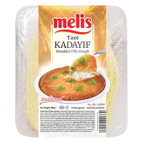 Melis Fresh Kadayif Filo Dough, 400g - Perfect for Dubai Chocolate & Traditional Desserts