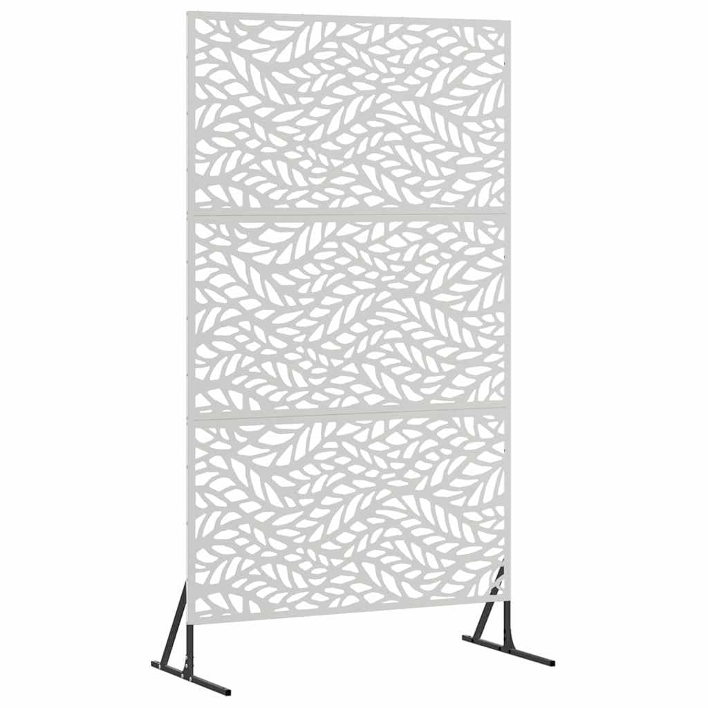 Steel Privacy Screen Grey 100 x 50 x 180 cm Outdoor Garden Terrace Windbreak Panel Modern Decorative Fence for Backyard Patio Balcony