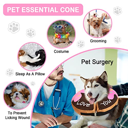Dog Donut Collar – Soft Dog Cones for Large Medium Small Dogs, Inflatable Dog Cone Alternative After Surgery Pet Recovery E Collars Cones for Dogs and Cats Dog Donut Collar – Soft Dog Cones for Large Medium Small Dogs, Inflatable Dog Cone Alternative After Surgery Pet Recovery E Collars Cones for Dogs and Cats