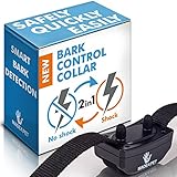 Dog Bark Collar [Late 2017] Small Large Dogs 10-120 Lbs - Shock and/or Vibration - Most Reliable and Safe Barking Collar - 9 Sensitivity Levels - 2 Intelligent Programs - Stop Dog Barking