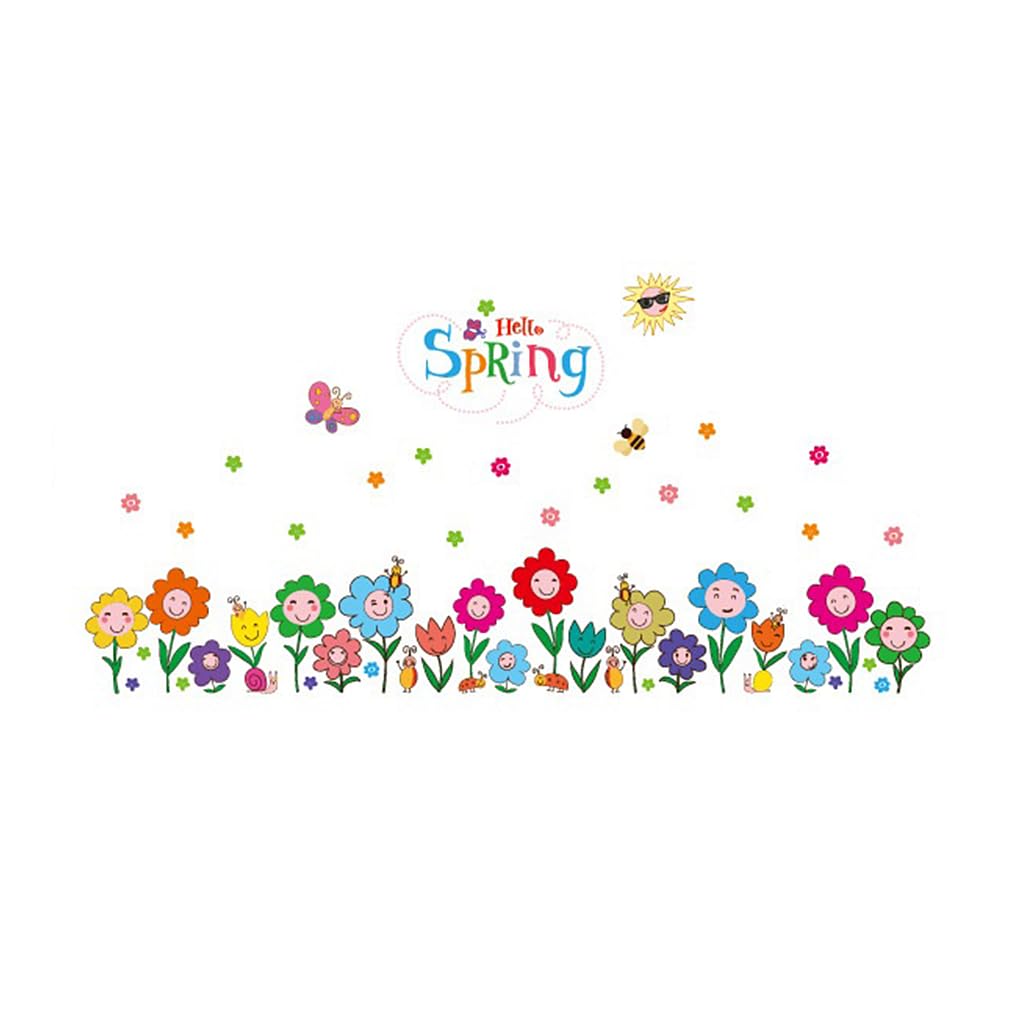 SKKWJEGE Stickers Removable Flowers Wall Sticker Fashionable Convenient Wallpaper Decoration Delicate Home Decor Bedroom Household