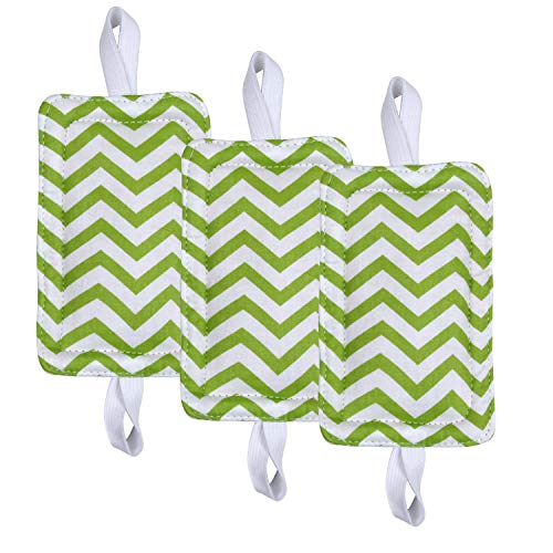 Image of Door Silencer Door Jammer Door Closer Cushion Nursery Door Silencer Door Latch Cover 3 Pack for Noise Reducing Quiet Doors Baby Toddler Safety 3.25 x 5.5 Inch (Green Chevron)