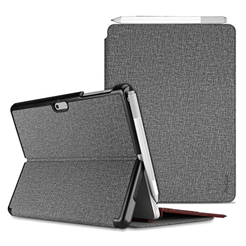 Procase Protective Case for Surface Go 2 2020 / Surface Go 2018, Slim Light Smart Cover Stand Hard Shell with Built-in Surface Pen Holder, Compatible with Surface Type Cover -Lightgrey