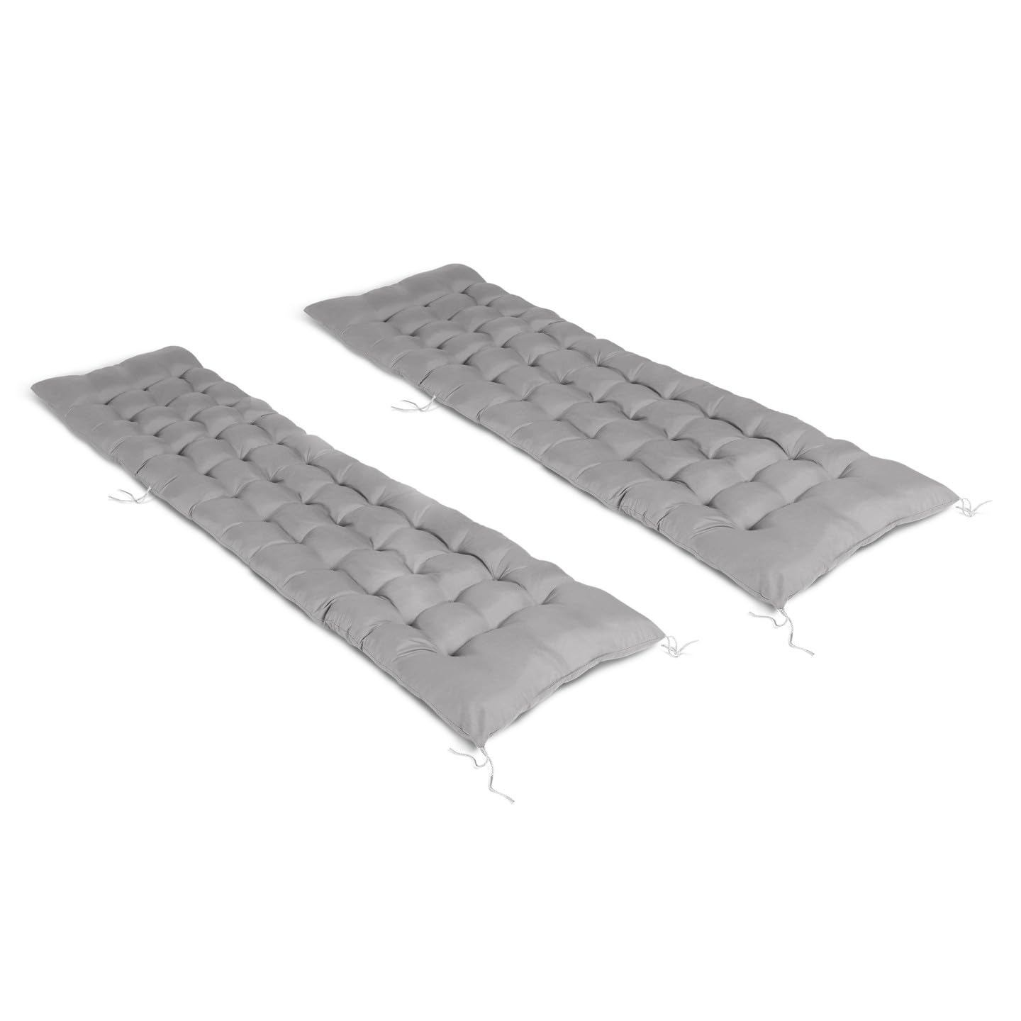 IDMarket - Lot de 2 Coussins universels de transat Adam 180 cm Gris