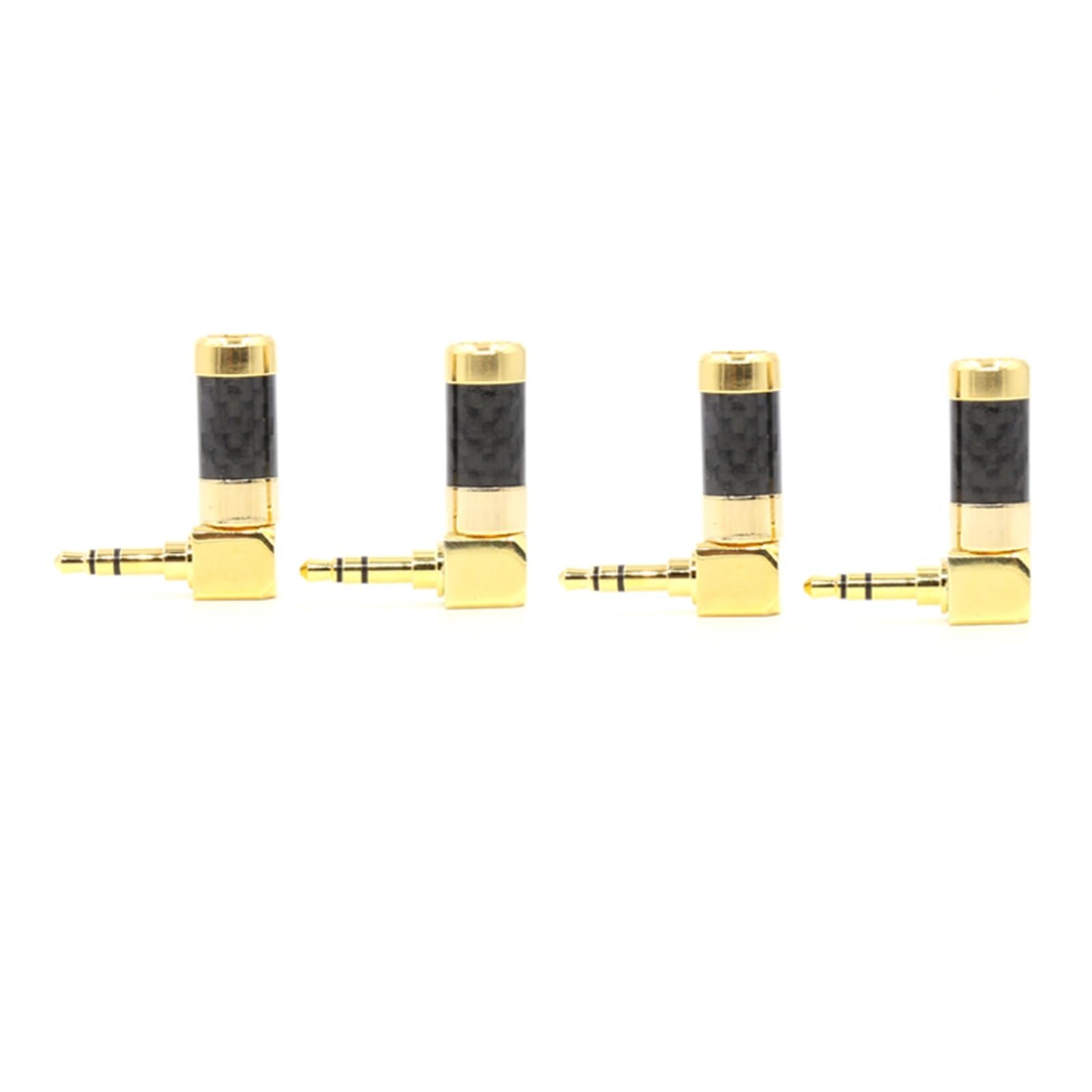 4 Uds. Conector De Audio Estéreo Macho De 3,5mm Chapado En Oro De 24K 3U For Cable De Auriculares