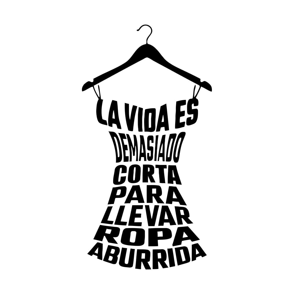 Spanish Quote Wall Stickers Home Decortaion Laundry Room Clothes Rack Vinyl Wall Decal Sewing Shop Window Art Wall Decor Extra Large - 70x133cm