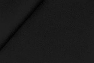 Plain Felt Fabric Sold By Half Metre 1 Quantity = 50 cm, Various Colours, Height 180 cm (Black)