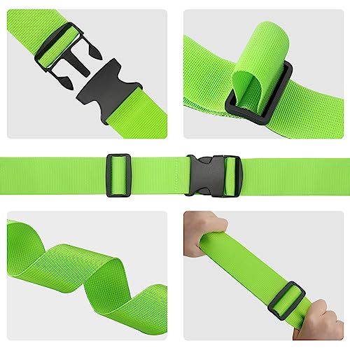 Image of BILIONE 8 Pcs Luggage Straps, 79 inch Long Belts Keep Suitcase Secure While Traveling, TSA Approved Add a Bag Premium Accessory for Travel Bag Closure (8Pcs Black)