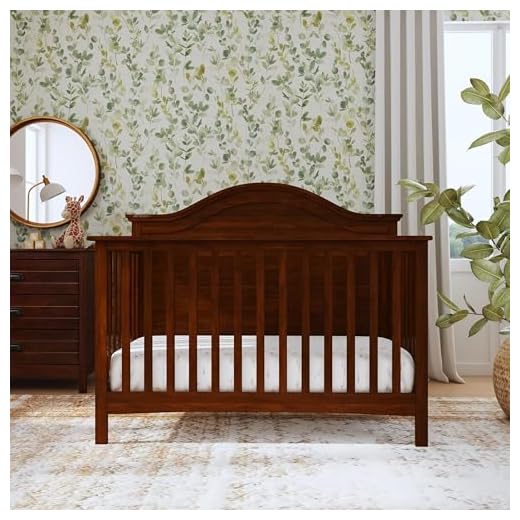 Carter's by DaVinci Nolan 4-in-1 Convertible Crib in Espresso, Greenguard Gold Certified, 57.5x30.8x47 Inch (Pack of 1)