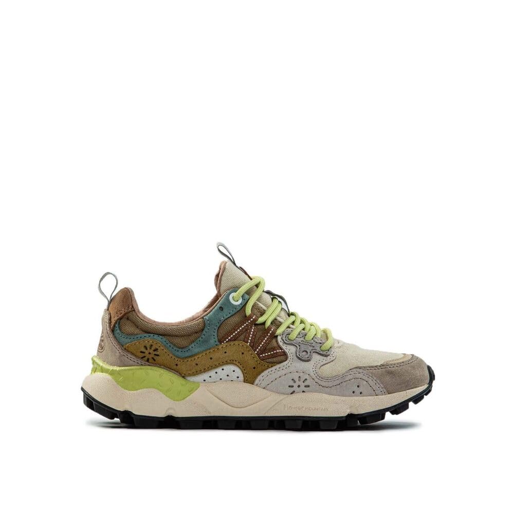 FLOWER MOUNTAIN Yamano 3 Uni Zapatillas Deportivas Retro Running, Multicolor Washed Grey White Light, Nailon y Ante, Ligeras y Cómodas