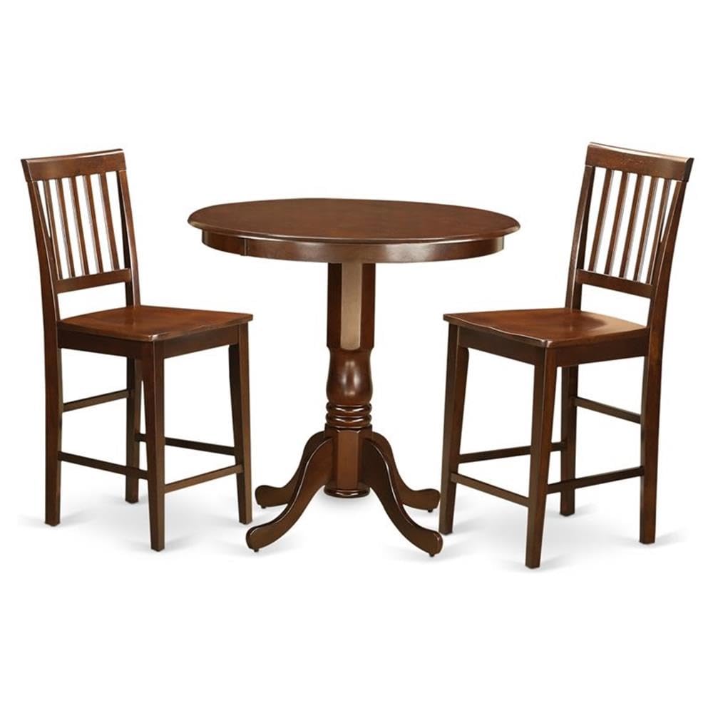 East West Furniture JAVN3-MAH-W Set