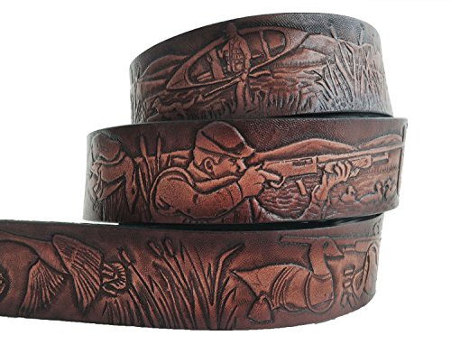 Duck Hunting Leather Name Belt Custom Personalized for Men and Women