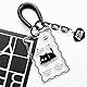 runrayay KPOP Fotokartenhalter, klare Schwarze Katze Acryl Kartenhüllen, Bilderrahmen, Top Loader für Karten, Fotokartenhalter Schlüsselanhänger, süßes Design, KPOP Album - D