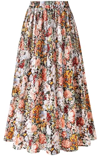 Jupe plissée léopard pour femme coupe midi trapèze et taille haute élastique