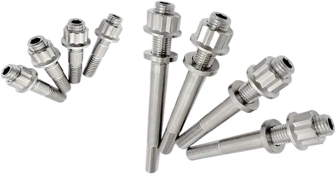 Cylinder Titanium Head Stud Nut Kit Set For 400 TRX400EX 18291-MN5-650 90301-HM8-000 92900-08022-0B
