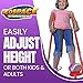 Geospace Adjustable Walkaroo Xtreme Steel Stilts for Kids - Indoor/Outdoor Play, Exercise, Steel Stilts for Adults- Up to 250 lbs, Height Adjustable Walking Stilts, Kids Stilts - Red