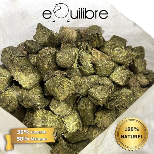 Costalfa Equilibre 20 kg, 3 x 20 kg, Pferdefutter, Nahrung für Pferde, Mischung aus Luzerne und Schwingelheu, Hochfutter für Pferde, stärkt das Immunsystem
