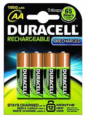 Batterie Ricaricabili Duracell AA NiMH - 4 Pezzi, 2650mAh, 1.2V, Ricarica Fino A 400 Volte