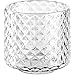 Produktbild Leonardo Home Poesia Tischlicht, Deko Kerzenglas mit kleinen Rauten, Kerzen-Halter aus Glas, schönes Windlicht, 10 x 10 cm, 076431