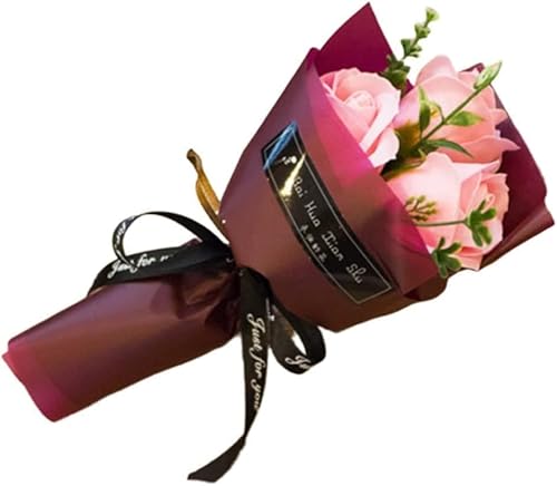 Opemg Rosenstrauß mit 3 Blütenköpfen, Rosa, 30 g, Valentinstagsgeschenke für Frauen, Mutter, Ehefrau, beste Freundin, Geburtstag, Weihnachten, Valentinstag, Mütter von Tochter, Sohn, Ehemann Opemg Rosenstrauß mit 3 Blütenköpfen, Rosa, 30 g, Valentinstagsgeschenke für Frauen, Mutter, Ehefrau, beste Freundin, Geburtstag, Weihnachten, Valentinstag, Mütter von Tochter, Sohn, Ehemann