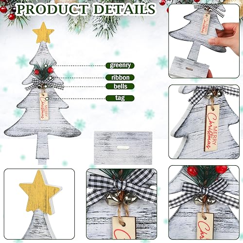 Barydat-3-Pcs-Wooden-Christmas-Trees-Tabletop-Decoration-3-Sizes-Rustic-Farmhouse-Wood-Table-Christmas-Tree-Christmas-Centerpieces-with-Buffalo-Plaid-Bow-for-Home-Tiered-Tray-Xmas-Holiday-Party-Decors Barydat 3 Pcs Wooden Christmas Trees Tabletop Decoration 3 Sizes Rustic Farmhouse Wood Table Christmas Tree Christmas Centerpieces with Buffalo Plaid Bow for Home Tiered Tray Xmas Holiday Party Decors