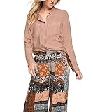 Modisches edc Hemd in trendig runtergewaschener Färbung mit aufgesetzten Brusttaschen und versteckter Knopfleiste