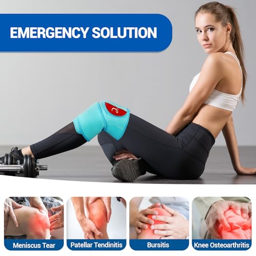 Image of Comfytemp Knee Ice Pack Wrap with 2 Soft Gel Pack, Reusable Ice Knee Brace