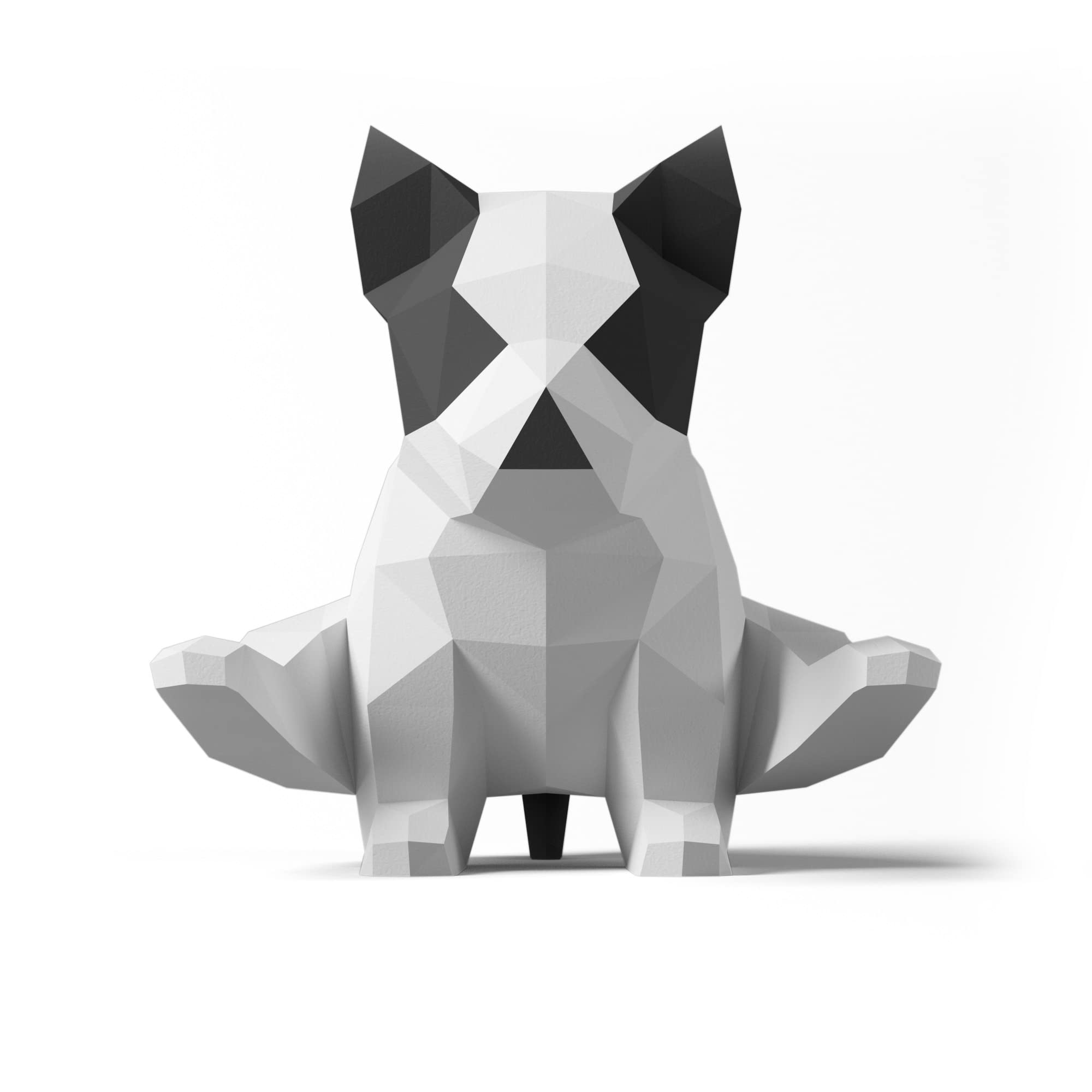 Yona DIY Gymnastics French Bulldog Papercraft kit, Abstract Low Poly Animal DIY kits, Home decor, kids crafts kits, Gift, origami 3D, Paper sculpture, 3D Puzzle, Papercraft set for adults
