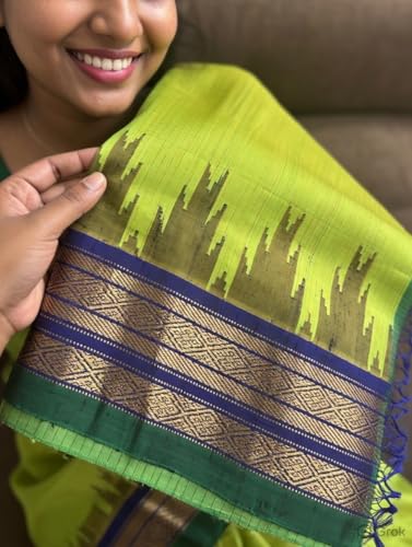 Sri Vijayaraya Handlooms green kanchipuram silk saree – image 3