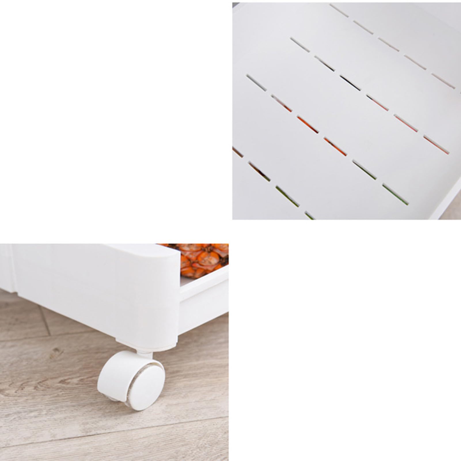 Carro de Almacenamiento de 3 Niveles Carro rodante Multifuncional de Gran Capacidad con Ruedas Conveniencia móvil para salón de Belleza Cocina Baño Oficina Bandejas de plástico