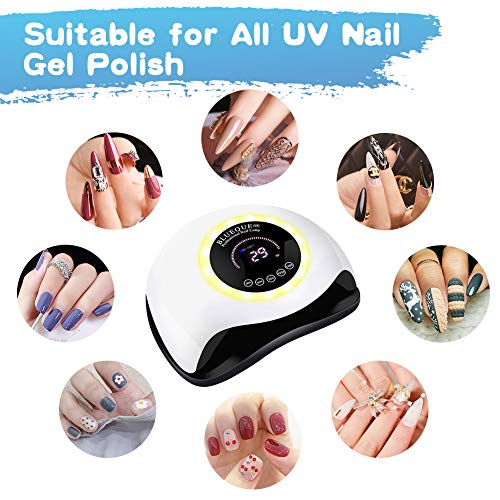 Plartree 168W Nageltrockner Lampe, UV LED Nagellampe für Nägel, Nail Dryer mit 30s/60s/90s/120s Timer,Zeitanzeige… – Bild 5