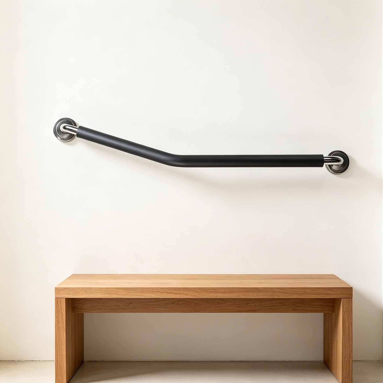 Barra De Apoyo Ergonómica Inclinada Antideslizante, De Acero Inoxidable, para Baño, Diseñada para Personas Mayores con Discapacidad.(40cm)