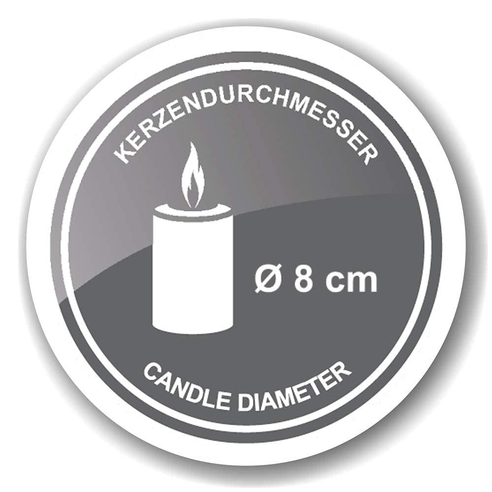 EDZARD Adventskranz Milano, AST-Design, Durchmesser 34 cm, für Stumpenkerzen Ø 8 cm, durchgängiger Boden, Edelstahl vernickelt, silberfarben, ideal für die Dauerkerze Cornelius von Edzard