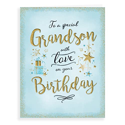 Piccadilly Greetings Modern Birthday Card Grandson - 8 x 6 inches