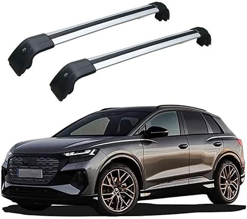 DRYFAL Car Roof Rack Cross Bars for Audi Q4 E-tron SUV 2021 2022 Aluminum Anti-Rust Rooftop Luggage Spare Parts Rooftop Cargo Bag Luggage Carrier